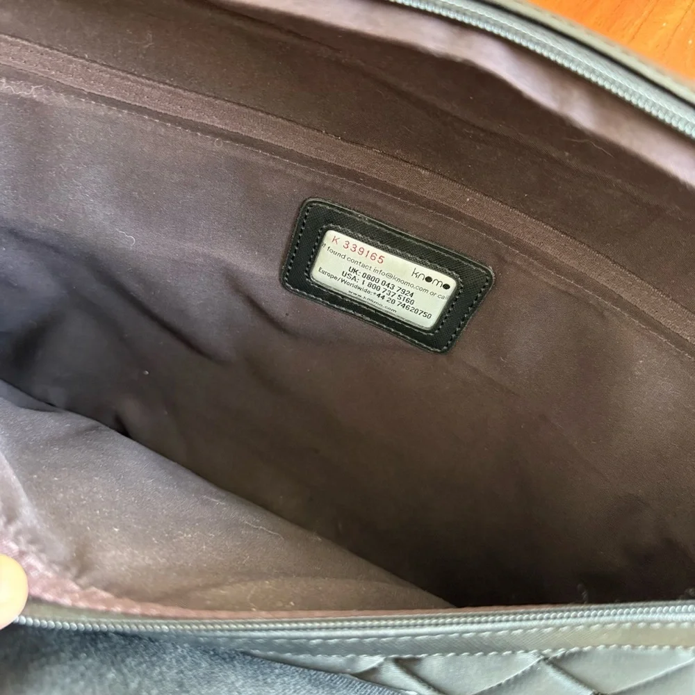 Knomo Quilted Black Laptop Bag